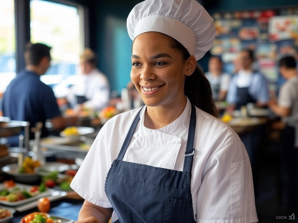 Chef celebrating success